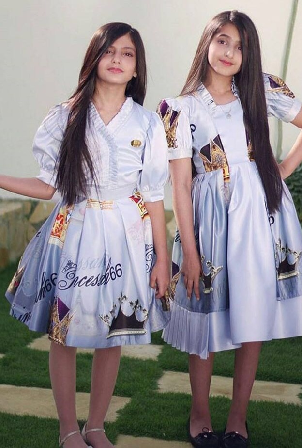 تصميم الفستان من القماش الخاص بحصة 