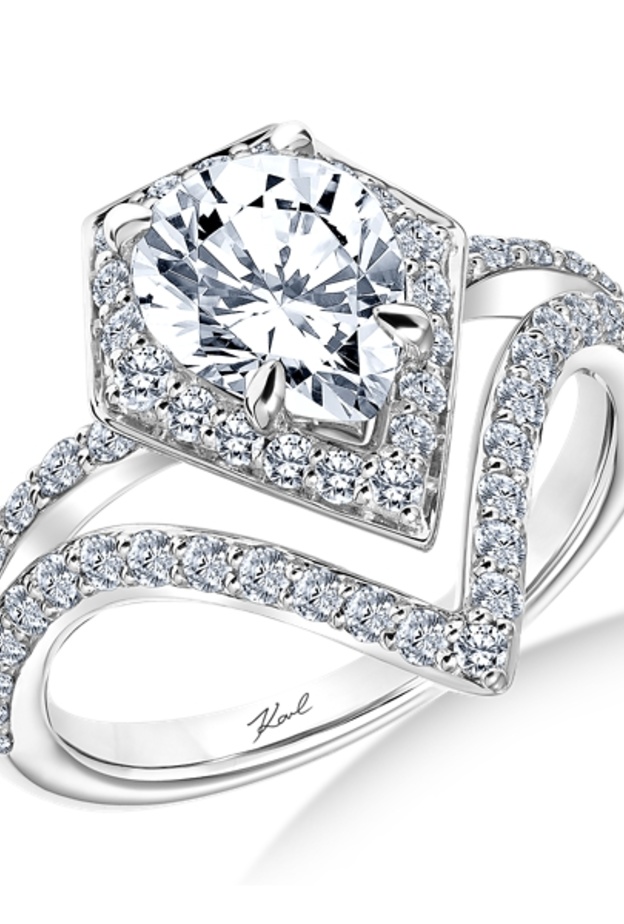 تصميم مبتكر لخاتم الخطوبة من كارل لاغرلفلد