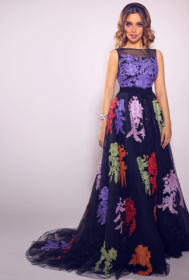 تمايلت الجميلة بلقيس بفستان طويل واستثنائي من توقيع المصمم العالمي جورج حبيقة