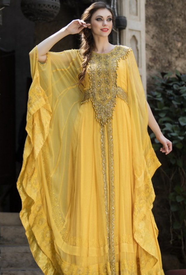 جلابية بلون اصفر