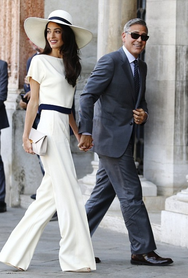 جورج كلونى وزوجته أمل علم الدين