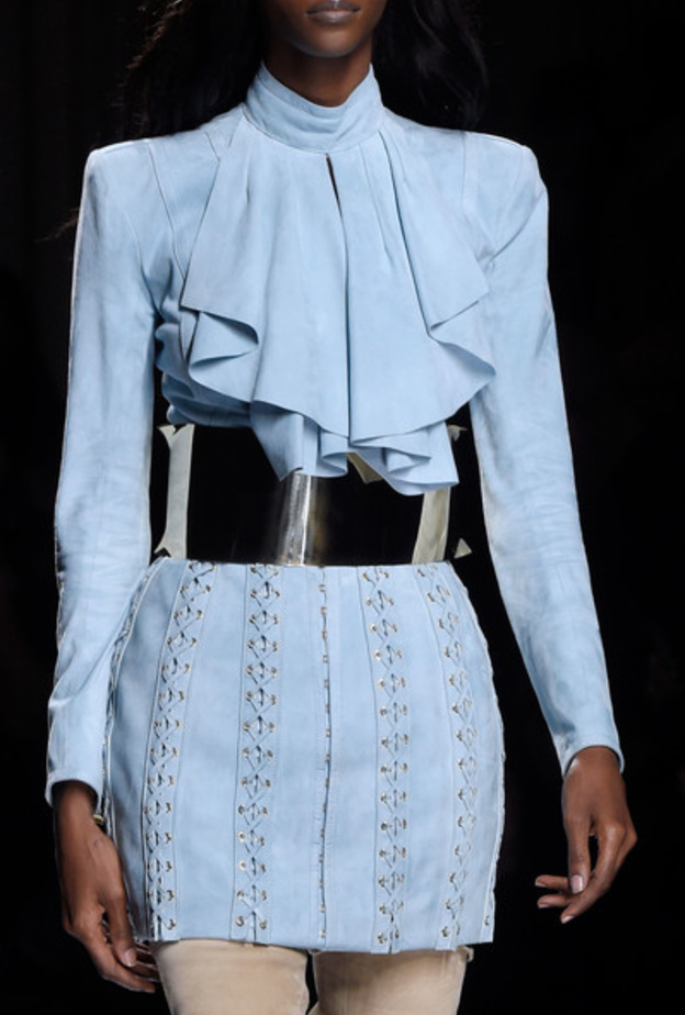 حزام فضي لماع من بالمين Balmain