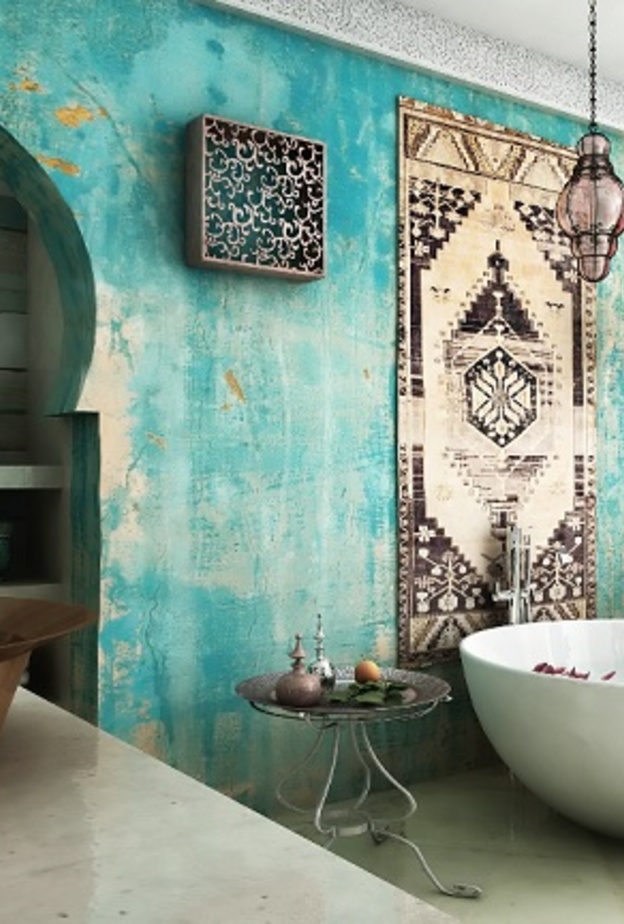 حمام رائع بديكور مغربي مودرن