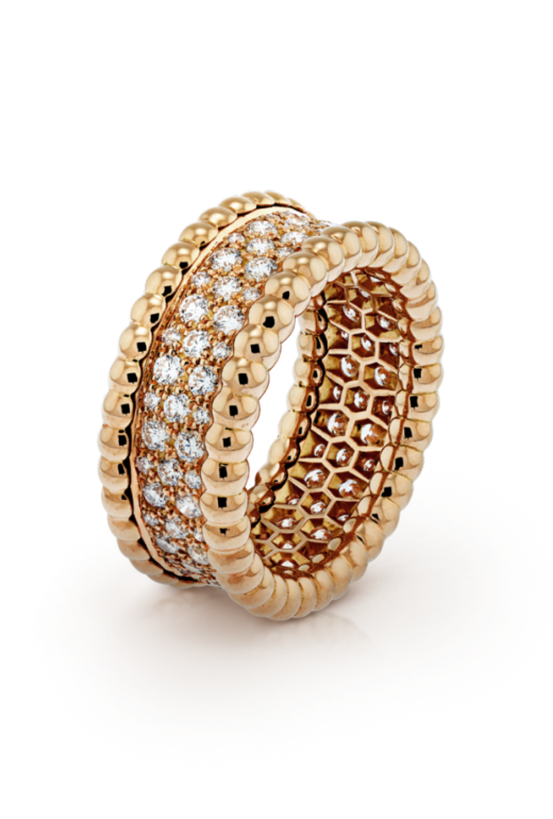 خاتم فان كليف اند اربلز من الذهب الأصفر والماس