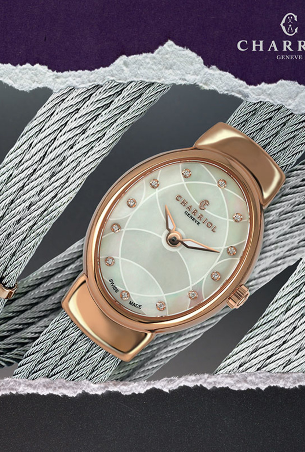 ساعة TWIST من Charriol ذات لمسة مجدولة