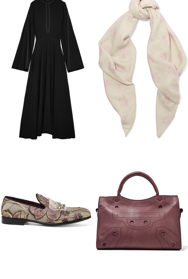 اطلالة أنيقة للمحجبات تليق بالزيارات بفستان أسود