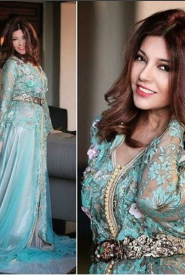 مهيرة عبد العزيز اختارت اطلالة فخمة بالأحمر والذهبي