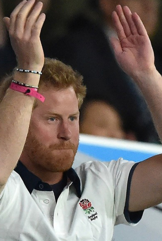 هاري يشجع بقوة واصرار