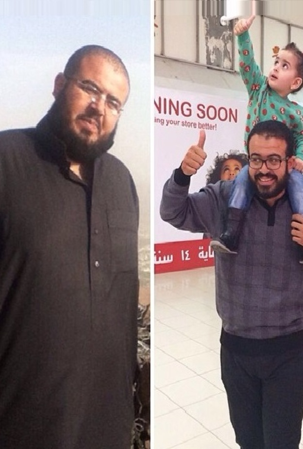 صورة توضح رشدي عثمان قبل و بعد خسارة الوزن