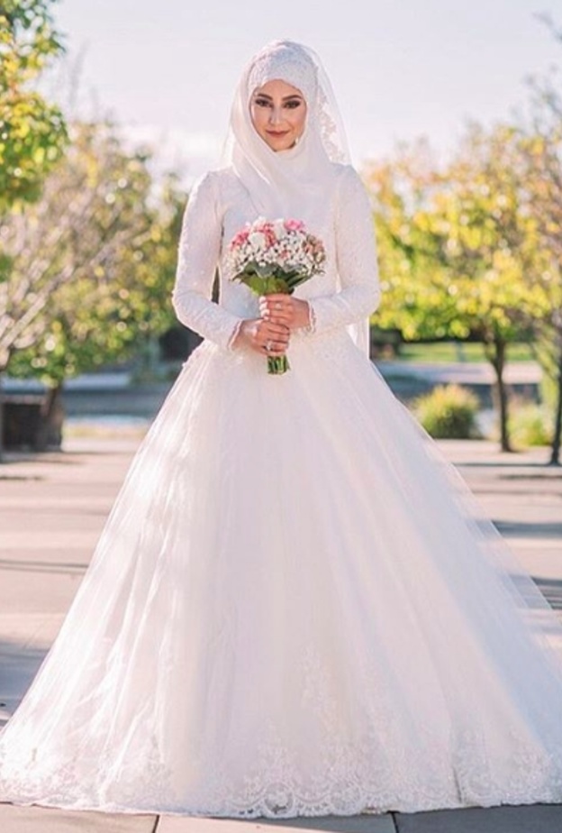 طرحة العروس المحجبة  