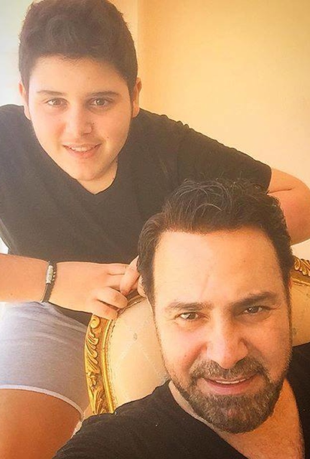 عاصي الحلاني وابنه