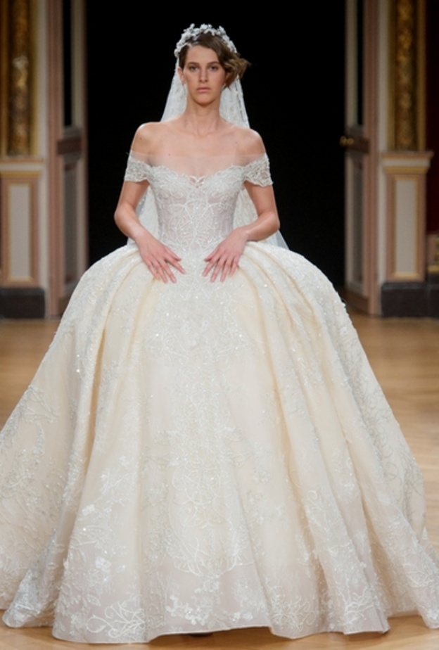 فستان زفاف المصمم اللبناني زياد نكد