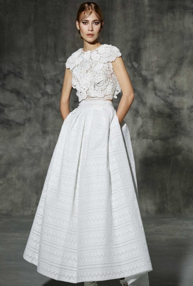 فستان زفاف من قطعتين من Yolan Cris
