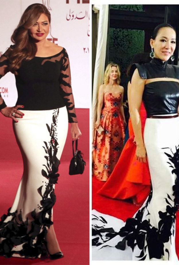 فستان ليلى علوي من تصميم هاني البحيري أم ستيفان لوران؟ 