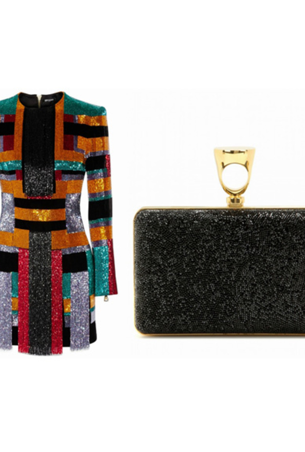 فستان من فيكتوريا بيكهام وحقيبة يد من أوسكار دي لا رينتا