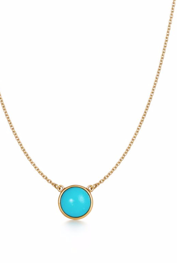 قلادة تيفاني آند كو من الذهب وحجر الفيروز