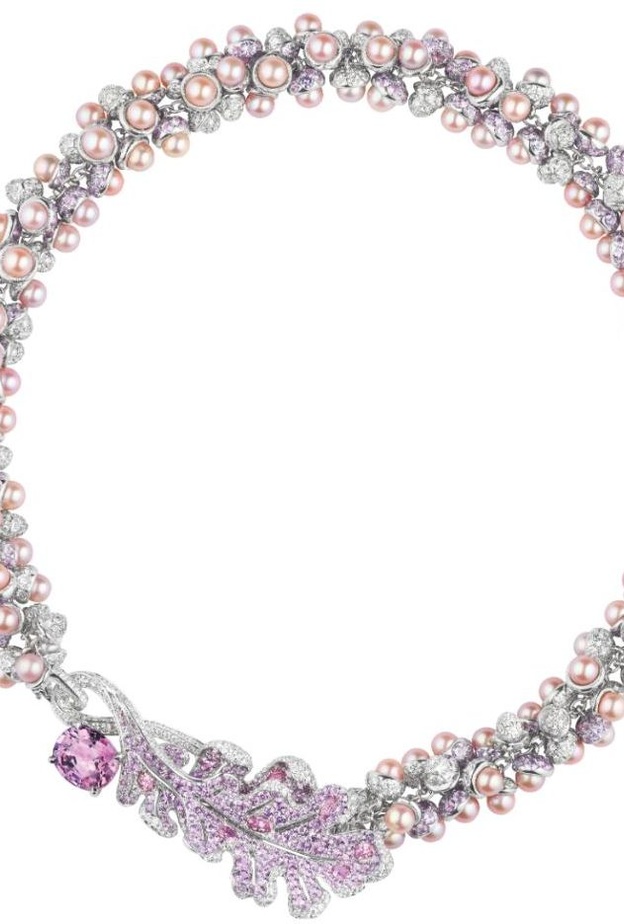 قلادة شوميه ياقوت ملون ولؤلؤ