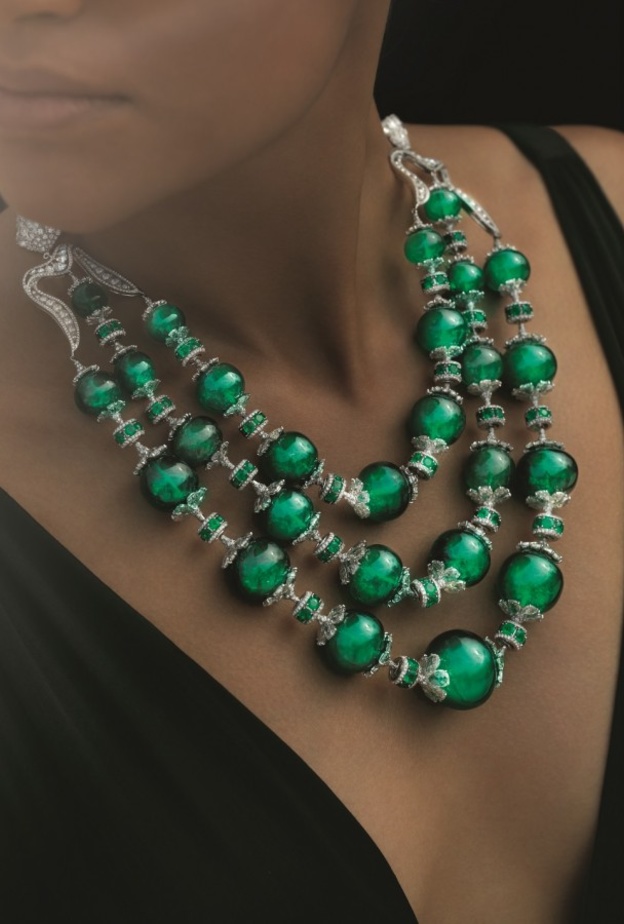 قلادة نيراف مودي ماس وزمرد