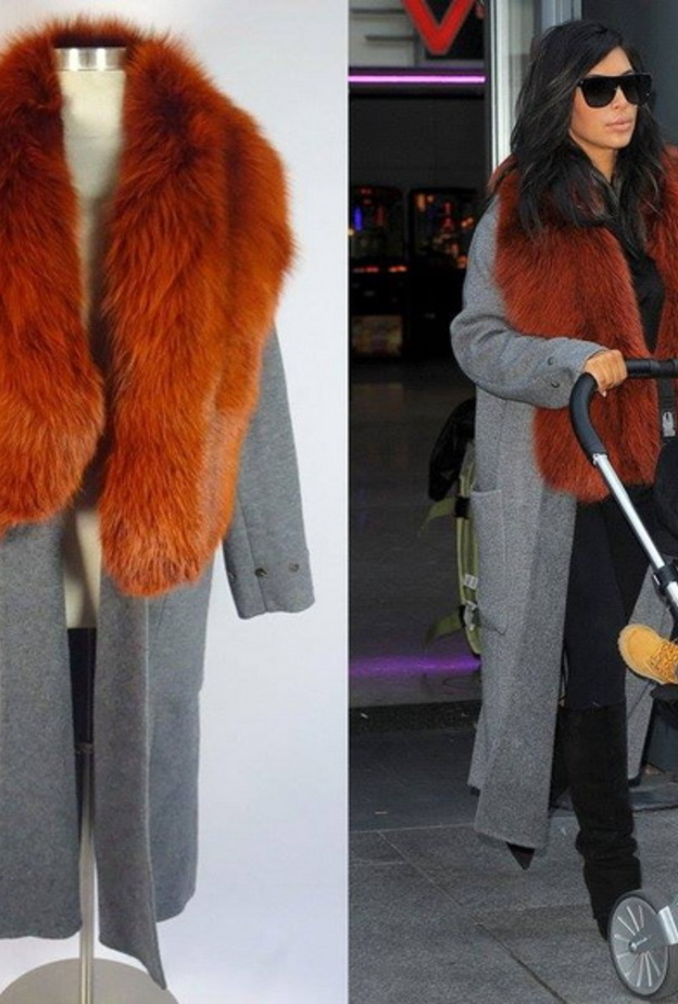 كيم ترتدى المعطف مع ابنتها نورث