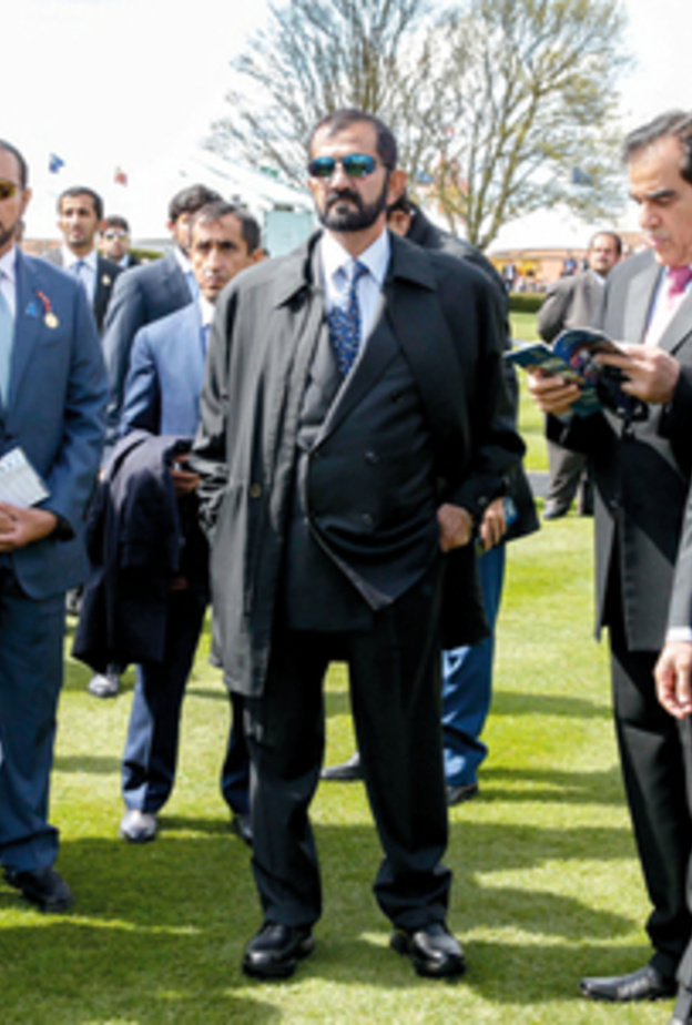 محمد بن راشد يشهد سباق 2000 جينيز الإنجليزي