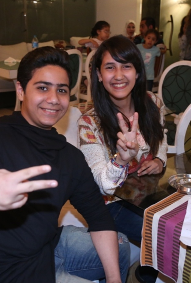 مروان وهاجر في كواليس الحفل