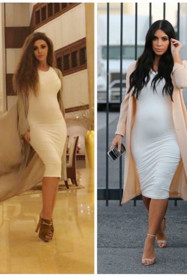 كيم كارداشيان باتت تعتمد صيحة اللون الواحد الواحد كثيراً أثناء حملها