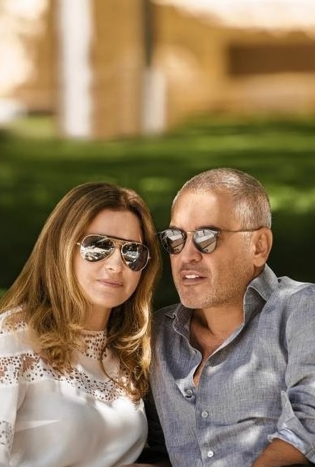 ايلي صعب مع زوجته و رفيقة دربه كلودين