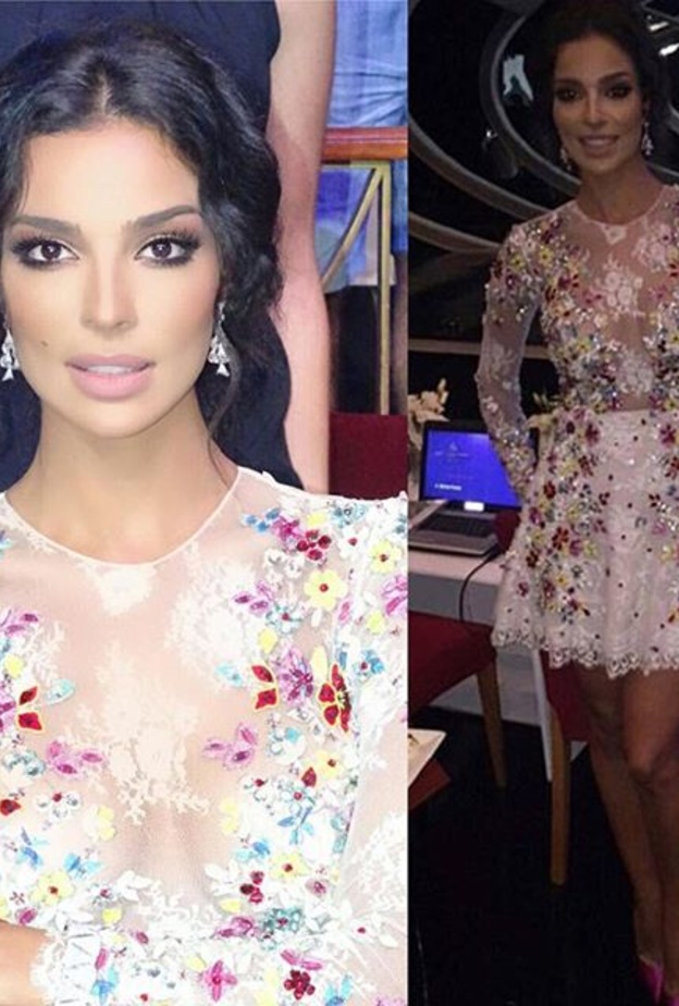  ناديم نجيم ترتدي فستان من زهير مراد