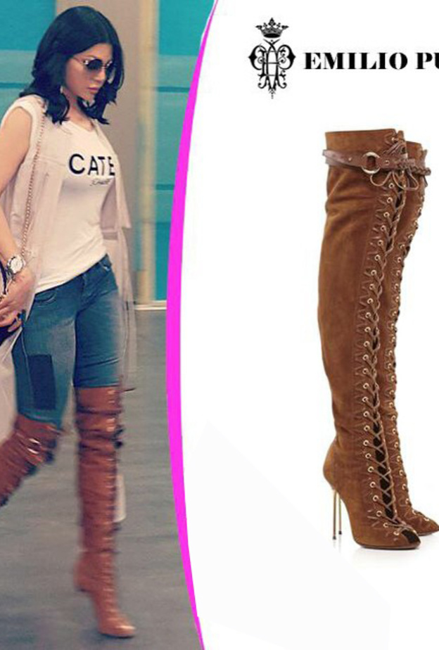 هيفاء وهبي تختار حذاء طويل الساق من اميليو بوتشي Emilio Pucci