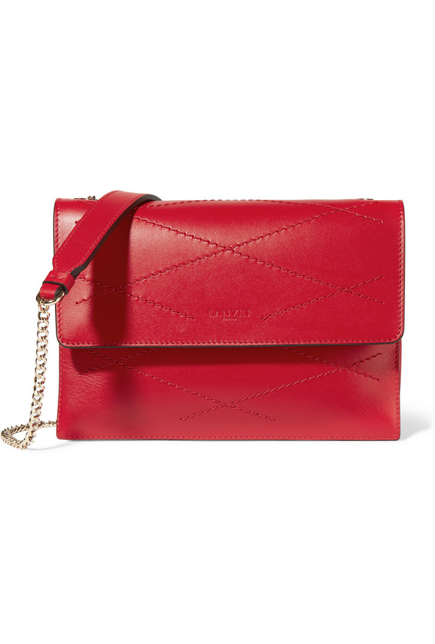  شنطة كتف حمراء من لانفان Lanvin