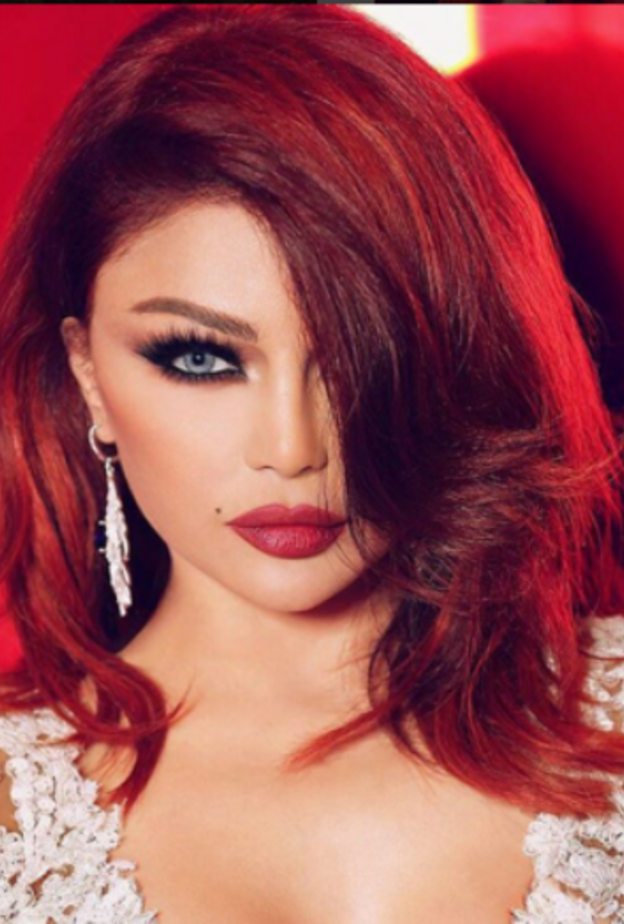 haifa wahbe - هبفاء وهبي بصبغة شعر احمر