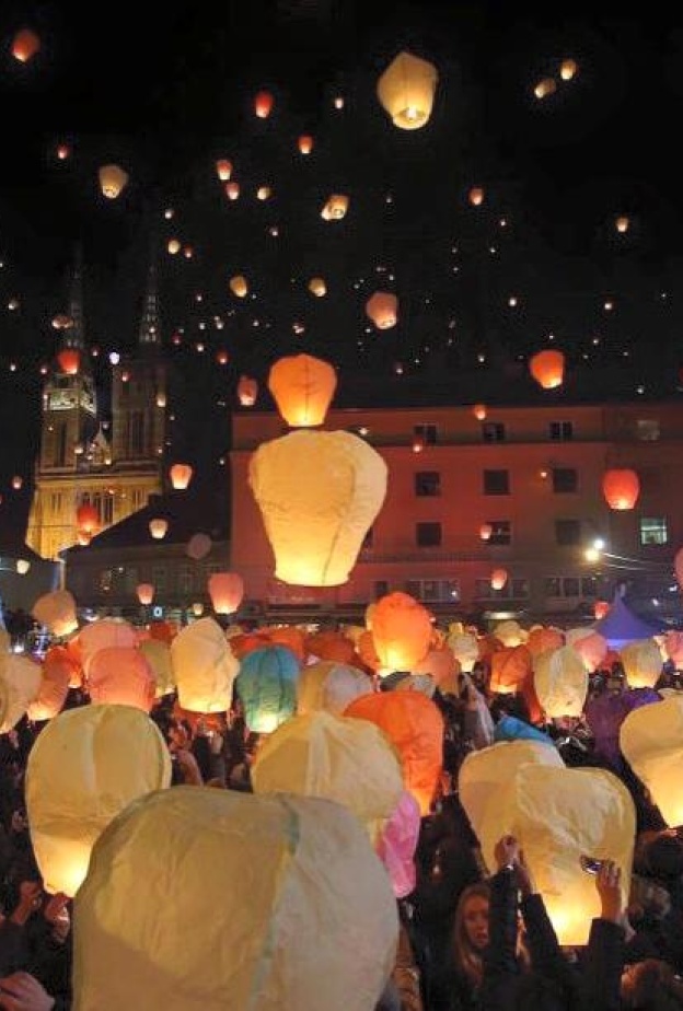 إطلاق الفوانيس المضيئة في كرواتيا