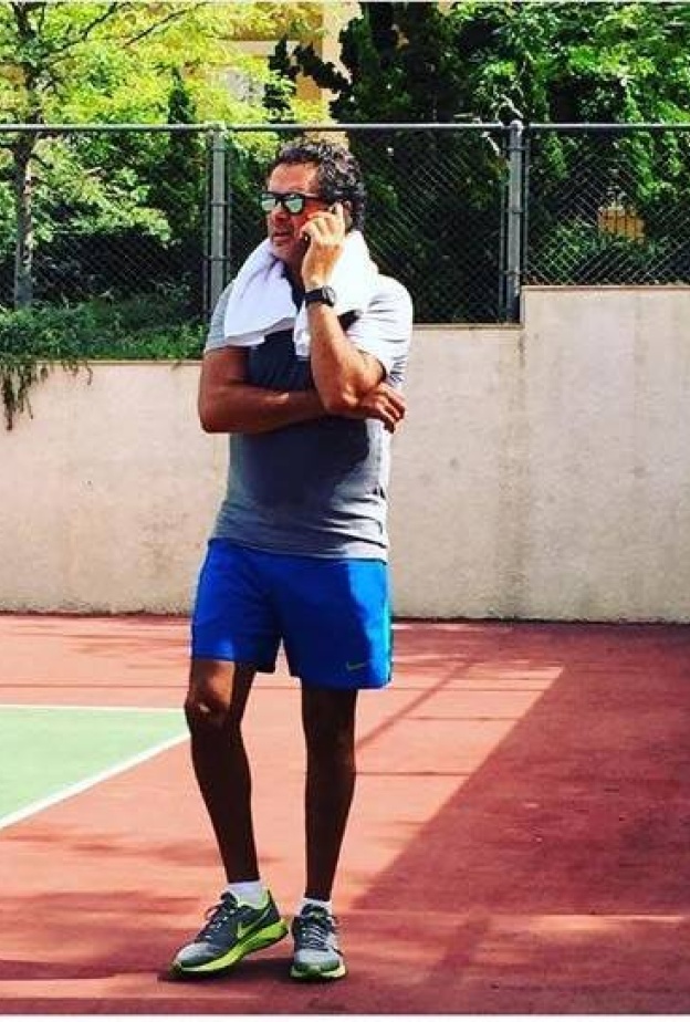 راغب علامة في أحدث صورة له على الانستقرام بعد انتهائه من تمرين التنس الارضي