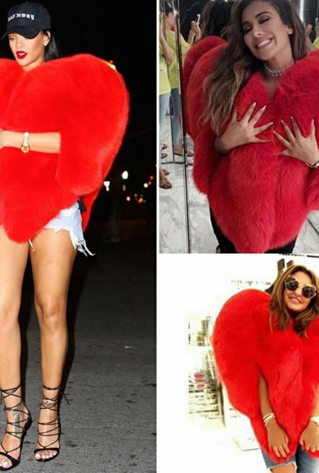 شذا حسون وريهانا وهدى قطان بمعطف سان لوران