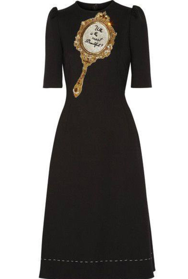 Dolce & Gabbana فستان أسود متوسط الطول من 