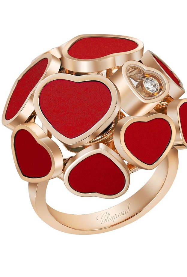 خاتم ذهب من مجموعة Happy Hearts لهدايا يوم الحب 2017 من شوبارد 