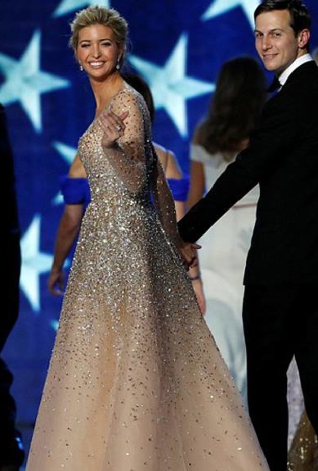 إيفانكا ترامب ‏Ivanka Trump‏ بفساتين سهرة فخمة أثناء أدائها الرقص مع زوجها