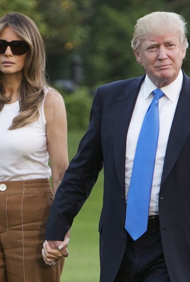 دونالد ترامب يصل واشنطن مع زوجته ميلانيا متشابكي الأيدي .. فهل هي رسالة للمشككين في علاقتهما؟