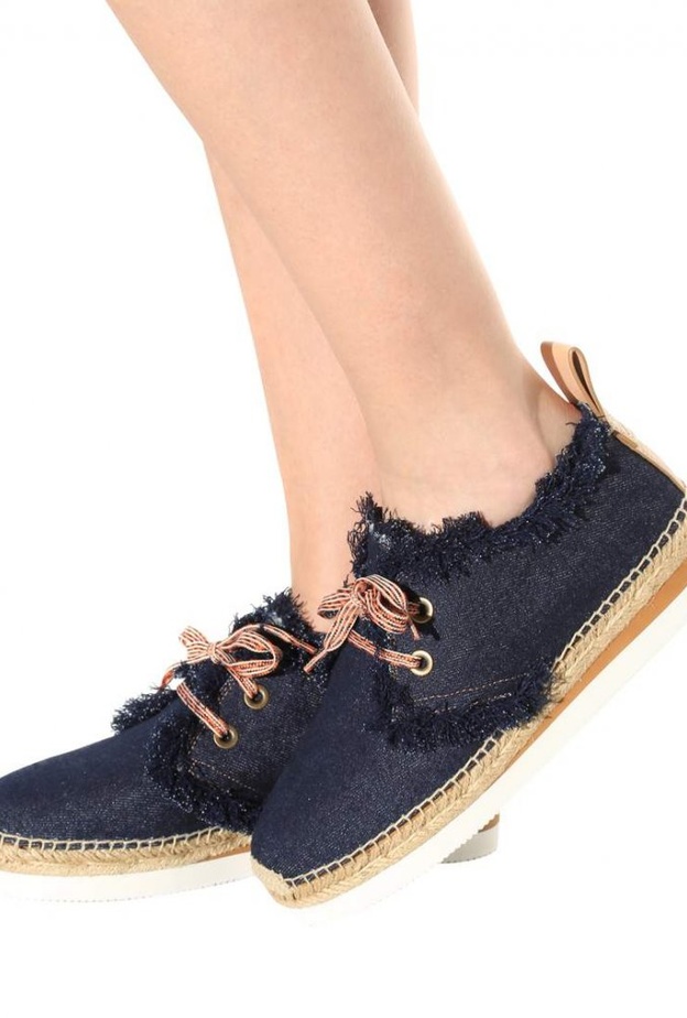 موديلات أحذية الـ‎ Espadrilles ‎بطبعات الجينز من سي باي كلوي See By Chloe