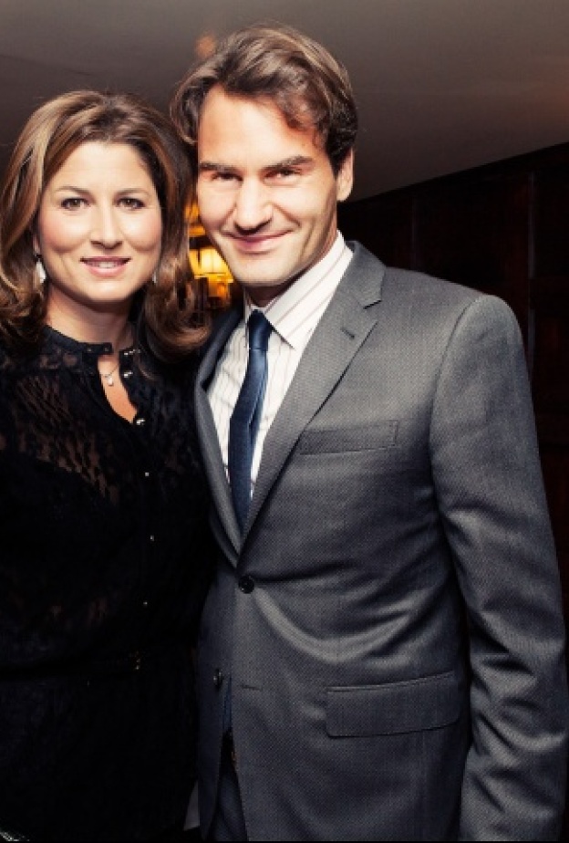 روجيه فيديرر وزوجته ميركا