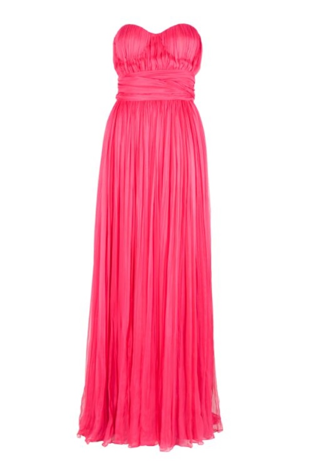 Alexander McQueen empire line long chiffon dress