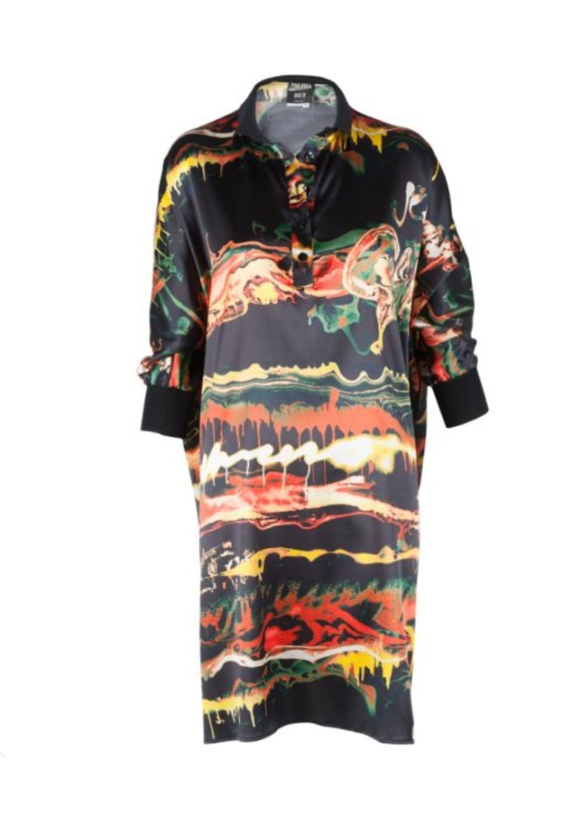 Jean Paul Gaultier shirt-dress in glitter print