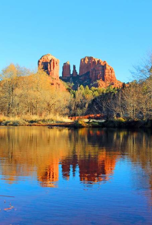 A view of some of the red rocks in Sedona, Arizona, USA