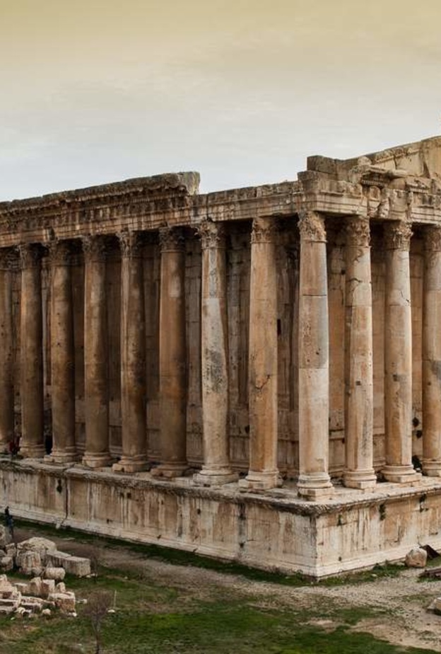 The roman Temple of Bacchus in Baalbek, Lebanon