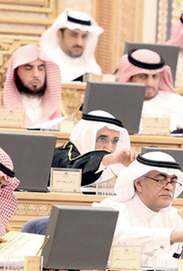 أعضاء المجلس أثناء التصويت