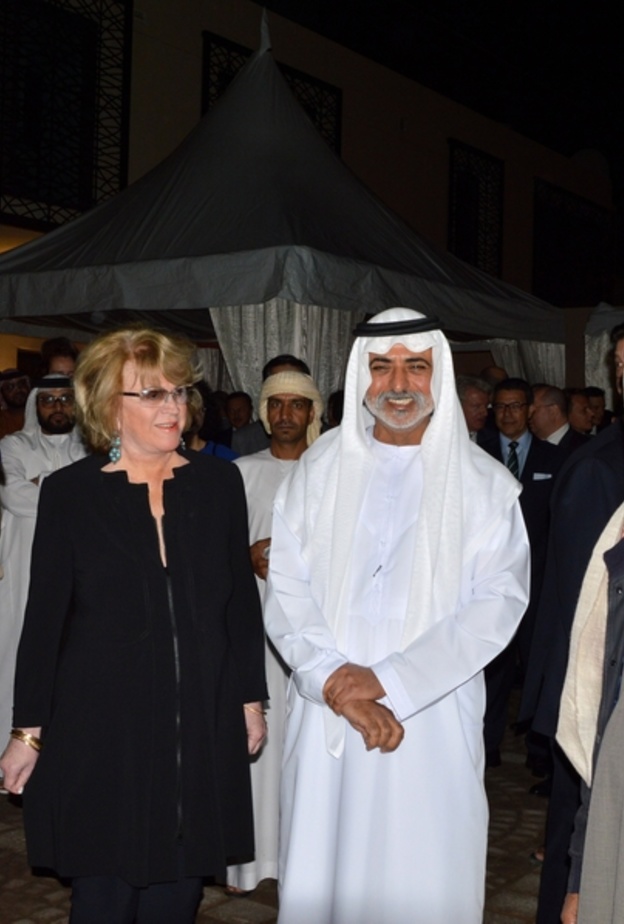 الشيخ نهيان مع سفير ألمانيا وحرمه وفرج بن حمودة