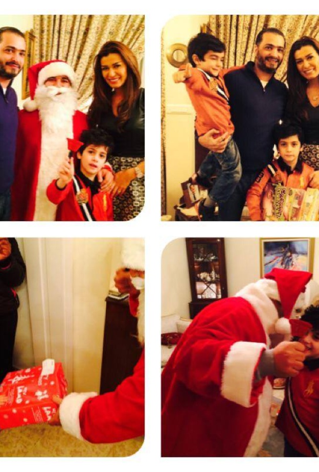 نادين الراسي تحتفل بالكريسماس الى جانب عائلتها