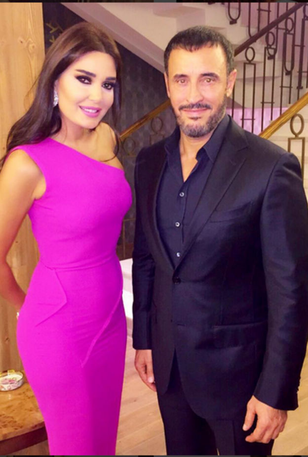 سيرين عبدالنور عبدالنور برفقة كاظم الساهر