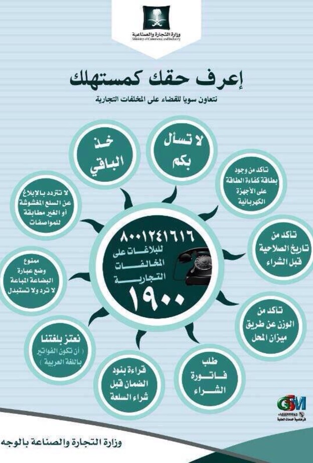 من طرق توعية وزارة التجارة لتوعية المستهلك بحقوقه