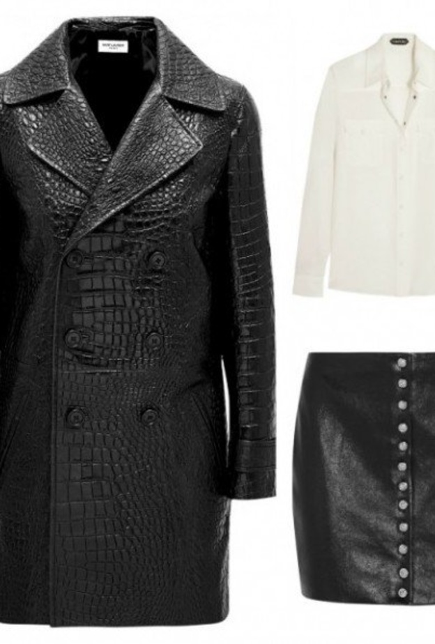 اطلالة عصرية نسقتها هيفا وهبي في تنورة قصيرة من الجلد